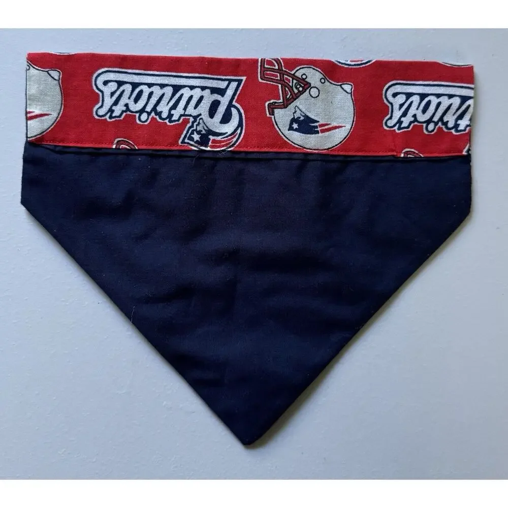 Pet bandana New England Patriots NFL Football Over Collar Handmade